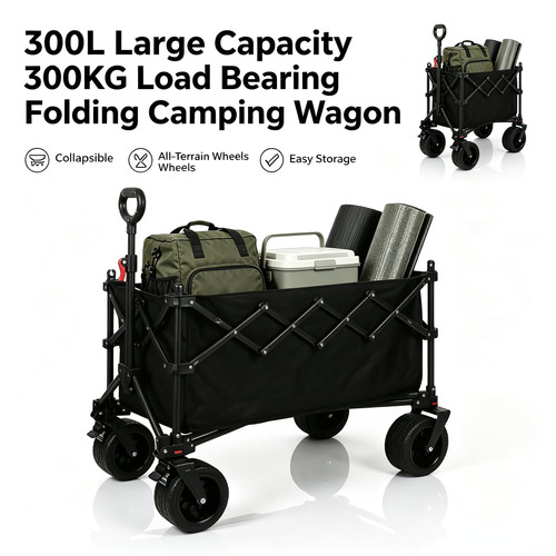 Foldable camping trolley 300l - foldable,