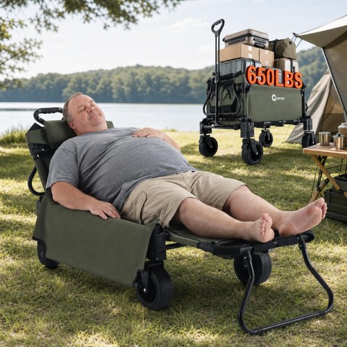 Folding utility wagon - 2-in-1,