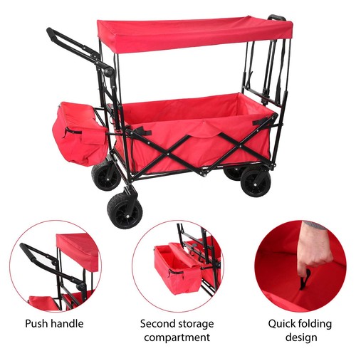 Large wheel folding wagon - folding,