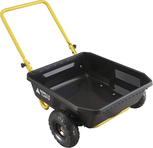 Poly garden steel dump - steel, cart